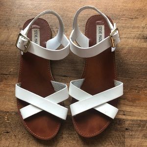 White Steve Madden Sandals